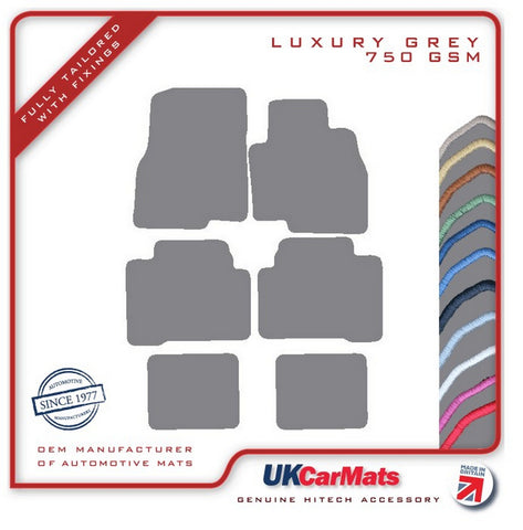 Mitsubishi Grandis 2004-2010 Grey Luxury Velour Tailored Car Mats HITECH