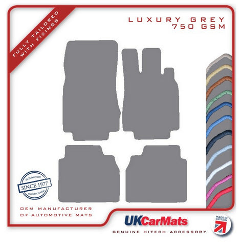 Mercedes S Class (W220) Saloon LWB 1999-2006 Grey Luxury Velour Tailored Car Mats HITECH