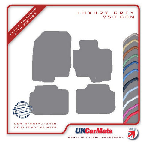 Mitsubishi Colt 5Dr 2009-2013 Grey Luxury Velour Tailored Car Mats HITECH