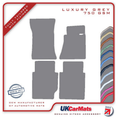 Mercedes S Class (W116) Saloon 1972-1981 Grey Luxury Velour Tailored Car Mats HITECH