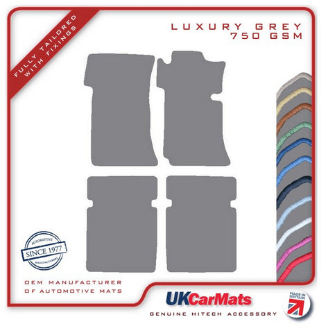 Mercedes S Class (W108) Saloon 1965-1972 Grey Luxury Velour Tailored Car Mats HITECH