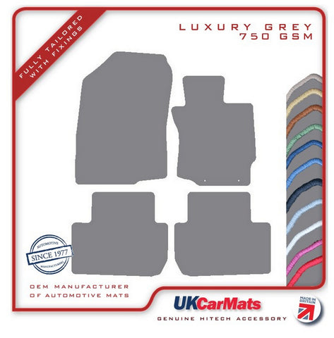 Mitsubishi Outlander Manual 2012 onwards Grey Luxury Velour Tailored Car Mats HITECH