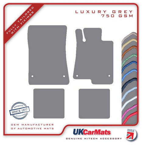 Mercedes SLK / SLC (R172) 2 Seater 2011-2020 Grey Luxury Velour Tailored Car Mats HITECH