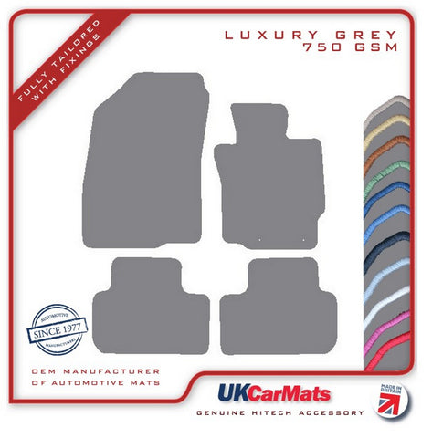 Mitsubishi ASX Automatic 2010 onwards Grey Luxury Velour Tailored Car Mats HITECH