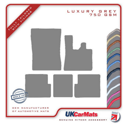 Mercedes G Class (W463) without CupHolder 2008-2018 Grey Luxury Velour Tailored Car Mats HITECH