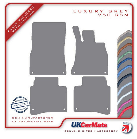 Mercedes S Class (W222) Saloon LWB 2013-2020 Grey Luxury Velour Tailored Car Mats HITECH