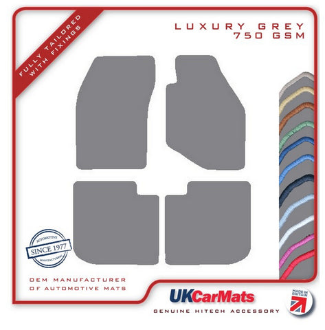 Mitsubishi Evo 1-2-3 1992-1996 Grey Luxury Velour Tailored Car Mats HITECH