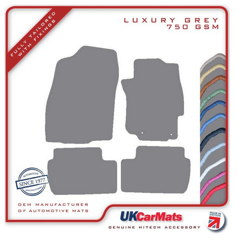 Mitsubishi Evo 10 SST Automatic 2007-2016 Grey Luxury Velour Tailored Car Mats HITECH