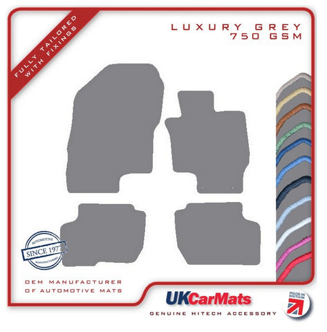 Mitsubishi Outlander Phev GX5 2014 onwards Grey Luxury Velour Tailored Car Mats HITECH