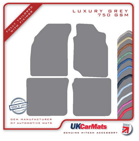 Mitsubishi Evo 7-8 2001-2005 Grey Luxury Velour Tailored Car Mats HITECH