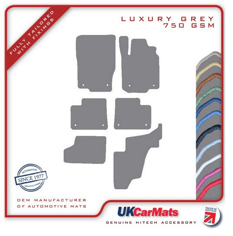 Mercedes GL Class (X166) 2013 onwards Grey Luxury Velour Tailored Car Mats HITECH