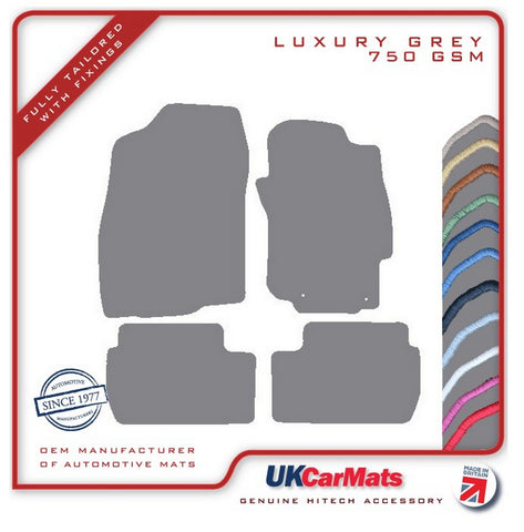 Mitsubishi Evo 10 Manual 2007-2016 Grey Luxury Velour Tailored Car Mats HITECH