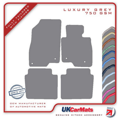 Mazda 6 Saloon 2013 onwards Grey Luxury Velour Tailored Car Mats HITECH
