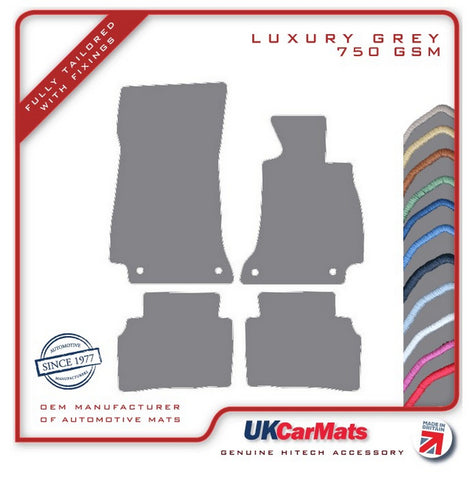 Mercedes E Class (W213) Saloon / Estate 2016-2023 Grey Luxury Velour Tailored Car Mats HITECH
