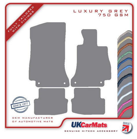 Mercedes C Class (W205) Coupe Automatic 2016-2021 Grey Luxury Velour Tailored Car Mats HITECH