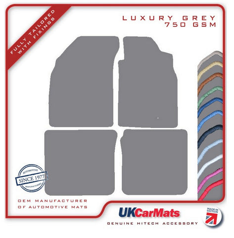 Mitsubishi Evo 9 2005-2006 Grey Luxury Velour Tailored Car Mats HITECH
