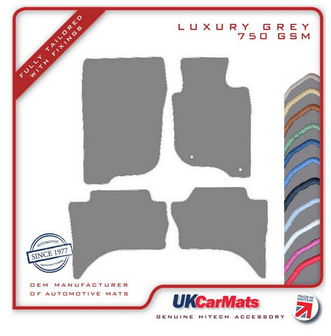 Mitsubishi L200 BARBARIAN 2015 onwards Grey Luxury Velour Tailored Car Mats HITECH
