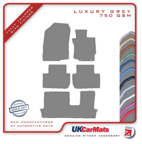 Mitsubishi Outlander Manual MPV 2012 onwards Grey Luxury Velour Tailored Car Mats HITECH