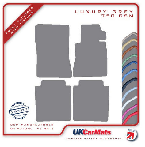 Mercedes S Class (W126) Saloon LWB 1982-1992 Grey Luxury Velour Tailored Car Mats HITECH