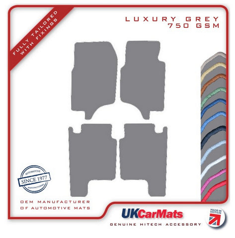 Mitsubishi Shogun LWB 1991-2000 Grey Luxury Velour Tailored Car Mats HITECH