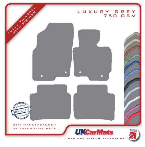 Mazda CX-5 2017 onwards Grey Luxury Velour Tailored Car Mats HITECH