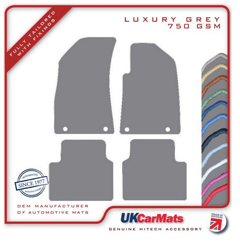 MG ZS EV Electric 2019 onwards Grey Luxury Velour Tailored Car Mats HITECH