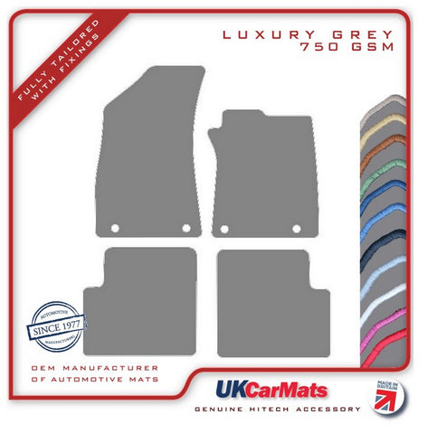 MG ZS Automatic 2017 onwards Grey Luxury Velour Tailored Car Mats HITECH
