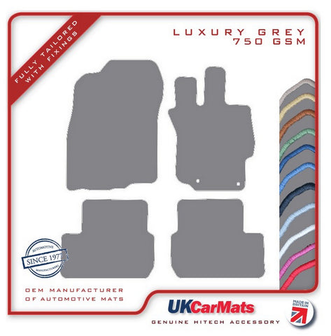 Mitsubishi Lancer Manual 2008-2017 Grey Luxury Velour Tailored Car Mats HITECH