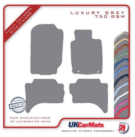 Mitsubishi L200 Double-Cab 2015 onwards Grey Luxury Velour Tailored Car Mats HITECH