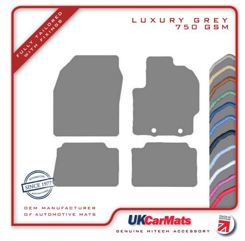 Mazda 2 Full Hybrid 2022 onwards Grey Luxury Velour Tailored Car Mats HITECH