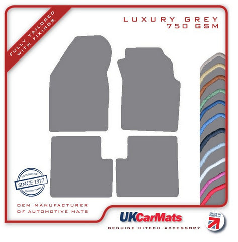 Nissan Almera 3 dr 1995-2000 Grey Luxury Velour Tailored Car Mats HITECH