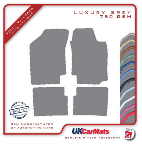 Nissan Sunny 5dr 1989-1989 Grey Luxury Velour Tailored Car Mats HITECH