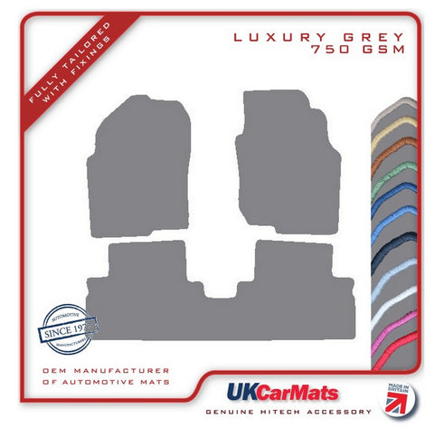 Nissan Tino 2000-2004 Grey Luxury Velour Tailored Car Mats HITECH