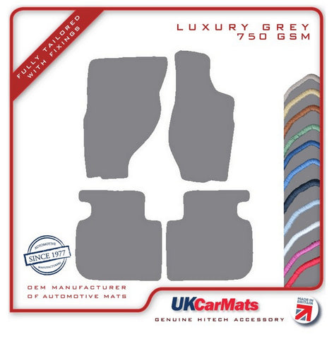 Nissan Terrano II 1998-2004 Grey Luxury Velour Tailored Car Mats HITECH