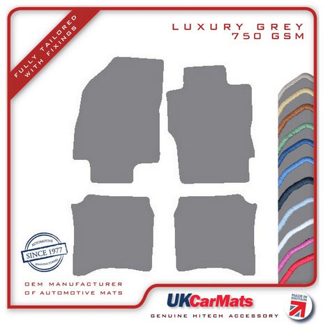 Nissan Primera 2002-2008 Grey Luxury Velour Tailored Car Mats HITECH