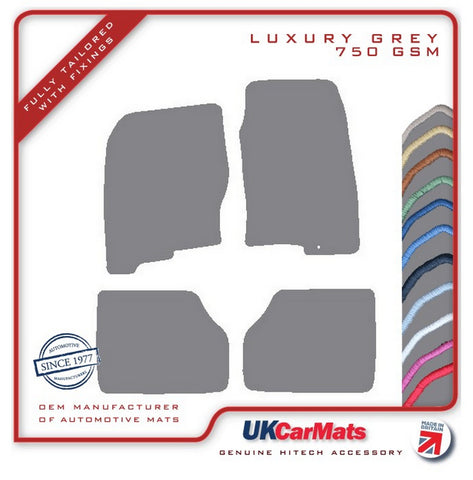 Nissan Navara 2005-2010 Grey Luxury Velour Tailored Car Mats HITECH