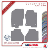 Nissan Navara 2010-2015 Grey Luxury Velour Tailored Car Mats HITECH