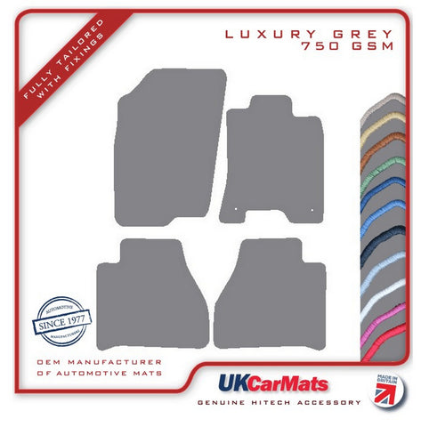 Nissan Navara NP300 2016 onwards Grey Luxury Velour Tailored Car Mats HITECH
