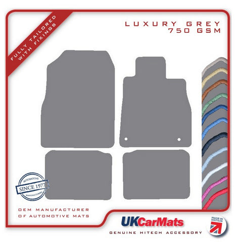 Nissan Micra Mk5 2017 onwards Grey Luxury Velour Tailored Car Mats HITECH