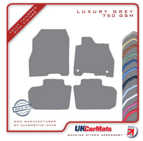Nissan Leaf 2017 onwards Grey Luxury Velour Tailored Car Mats HITECH