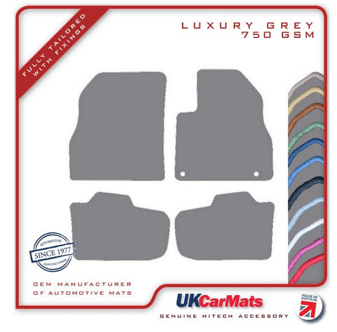 Nissan Leaf 2010-2013 Grey Luxury Velour Tailored Car Mats HITECH