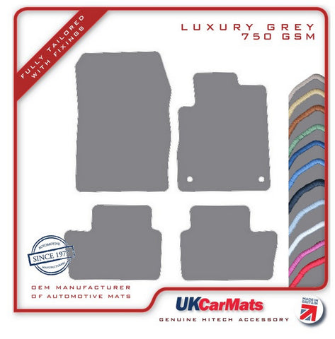 Nissan Juke 2019 onwards Grey Luxury Velour Tailored Car Mats HITECH
