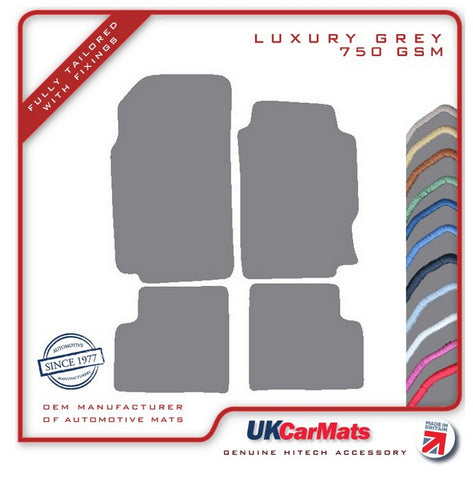 Peugeot 406 1996-2004 Grey Luxury Velour Tailored Car Mats HITECH