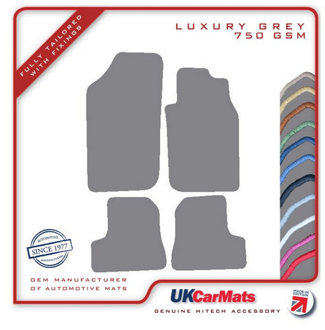 Peugeot 206 CC 2000-2006 Grey Luxury Velour Tailored Car Mats HITECH