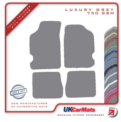 Peugeot 106 2000-2004 Grey Luxury Velour Tailored Car Mats HITECH