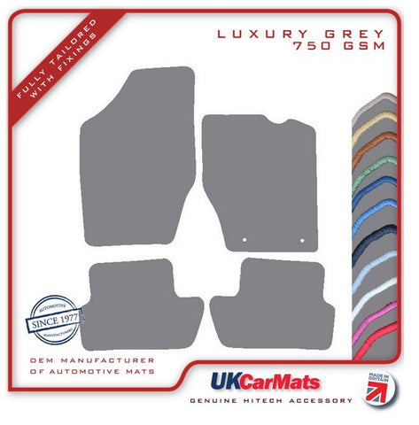 Peugeot 307 SW 2001-2006 Grey Luxury Velour Tailored Car Mats HITECH