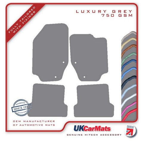 Peugeot 307 Coupe Cabriolet 2003-2006 Grey Luxury Velour Tailored Car Mats HITECH
