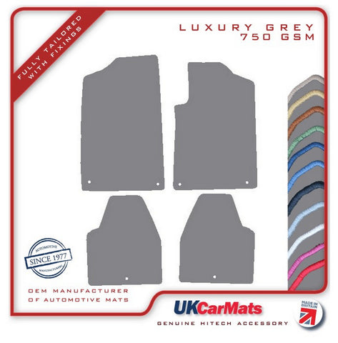 Peugeot 607 2000-2006 Grey Luxury Velour Tailored Car Mats HITECH