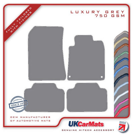 Peugeot 407 2004-2011 Grey Luxury Velour Tailored Car Mats HITECH