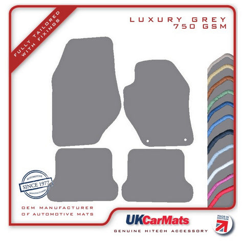 Peugeot 308 CC 2009 onwards Grey Luxury Velour Tailored Car Mats HITECH